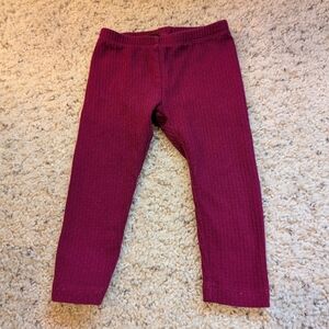 Tea Collection Ribbed Burgundy Leggings